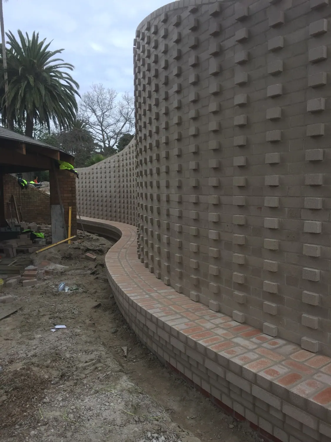 Curved architectural brickwork