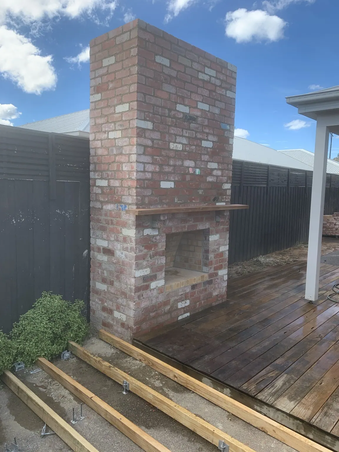 Outdoor brick fireplace — Reid Bricklaying